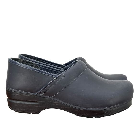 Dansko Professional Clog Leather Blue Women 9.5 40 Healthcare Work Nurse Teacher - Picture 1 of 11